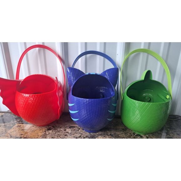 3 PJ MASKS  Halloween Easter Candy Plastic Bucket Pails - Picture 5 of 10
